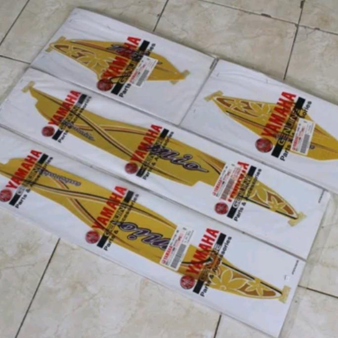 graphic striping stiker list mio sporty kuning motif bunga 2005 ori