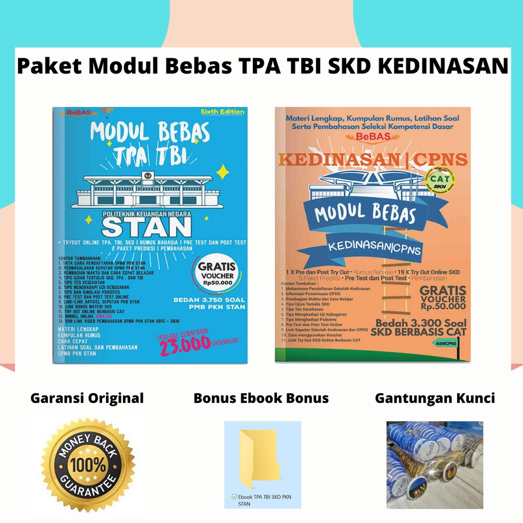 Buku Modul Bebas Tpa Tbi Bank Soal Cpns Kedinasan Skd Shopee Indonesia