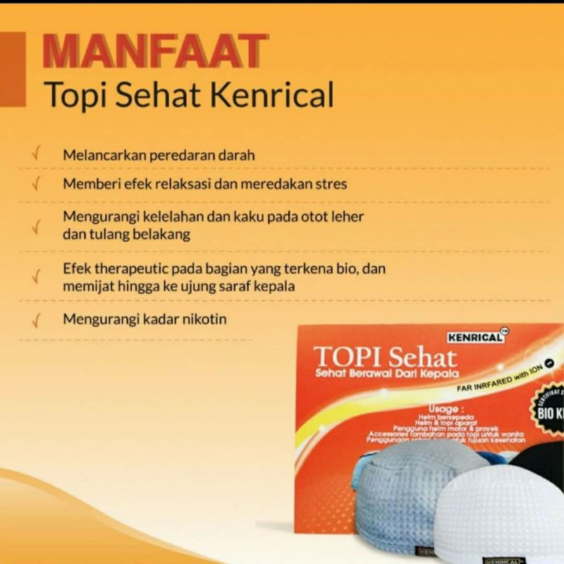 topi sehat kenrical dijamin original 100%