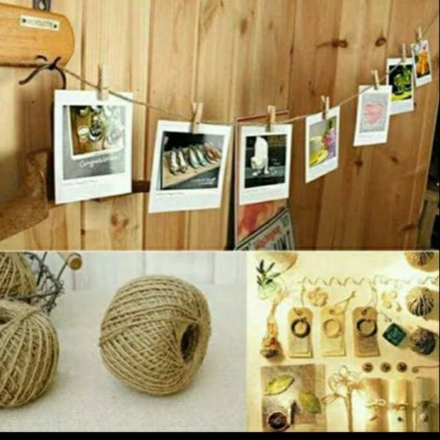 Tali rami goni coklat per meter/ tali benang jerami / tali goni hemp rope