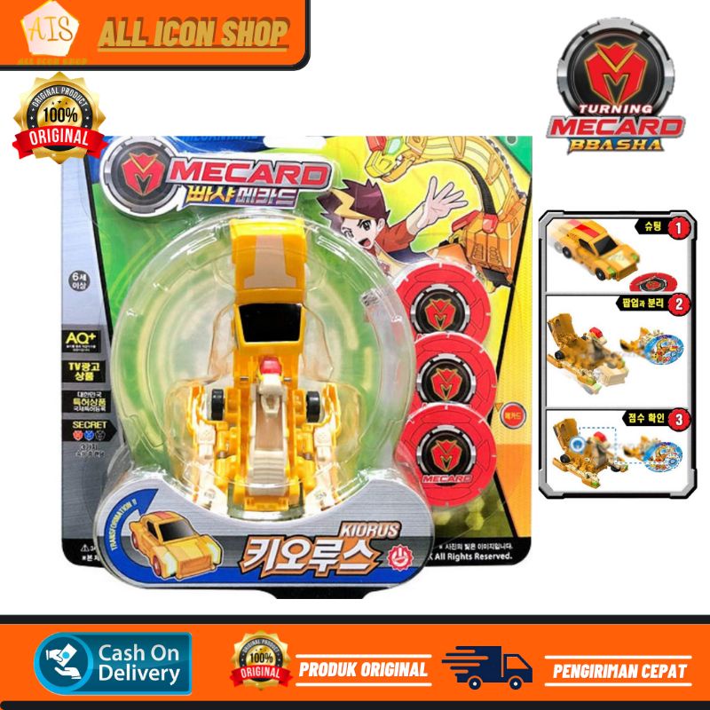 TURNING MECARD BBASHA BASIC MECANIMAL KIORUS ORIGINAL - Mainan anak transform robot