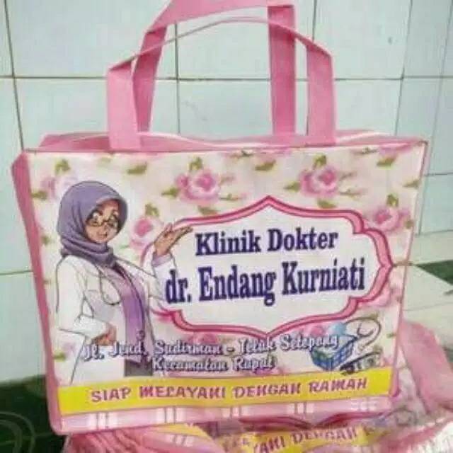 

TAS BIDAN | SOUVENIR KLINIK & Promosi Big Size pakai Resleting