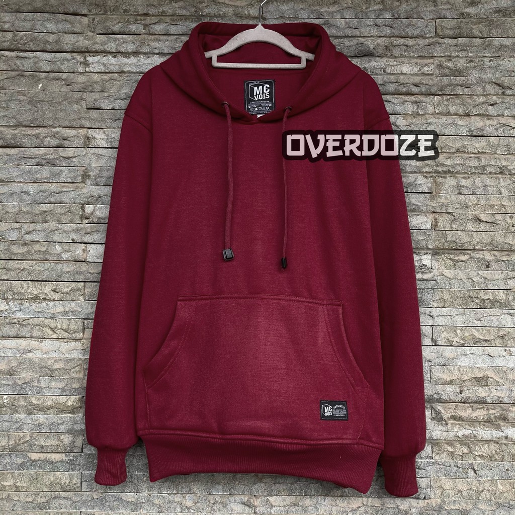 Sweater Hoodie Polos Pria Wanita Switer Cowok Premium Distro (BAYAR DI TEMPAT)-Maroon (3)