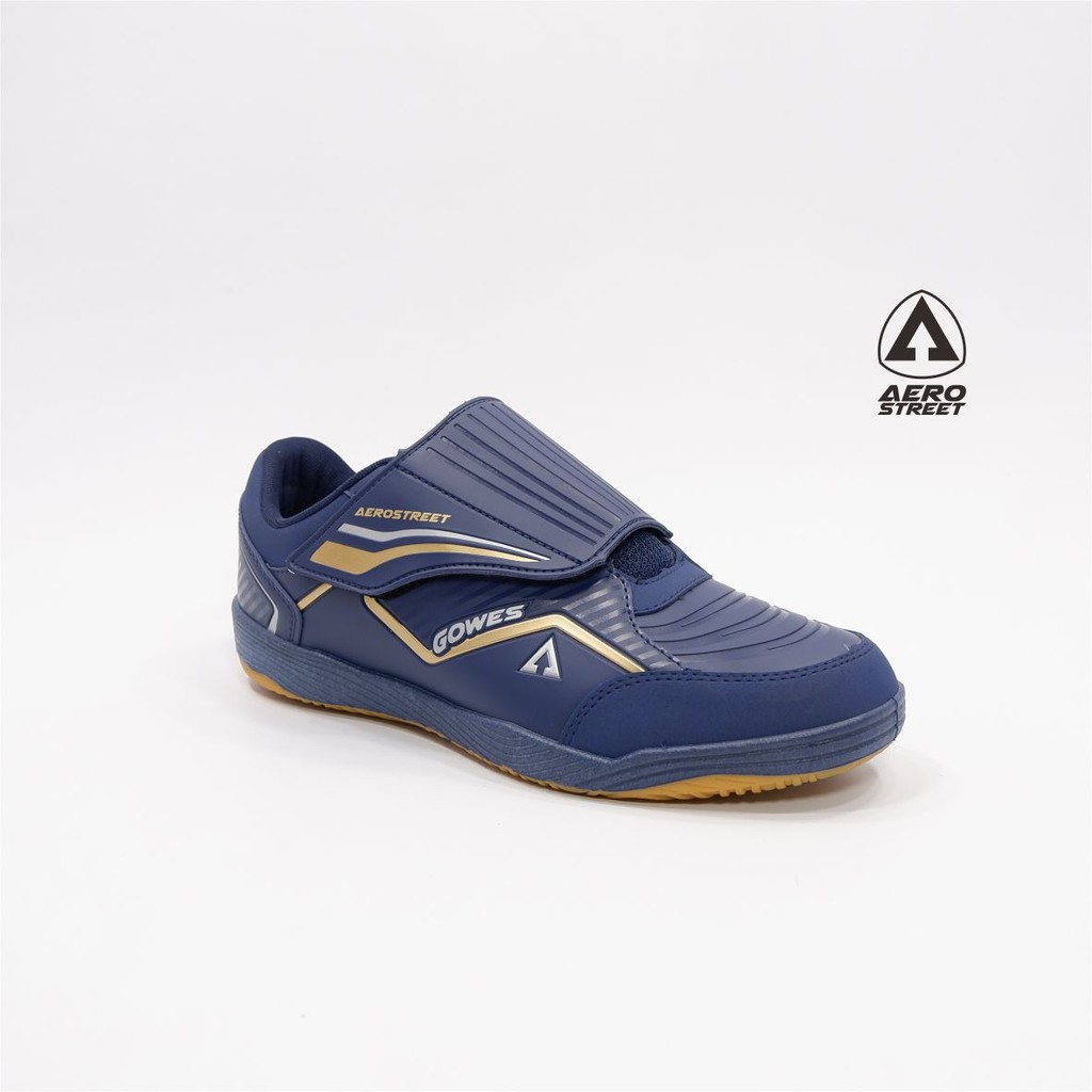 AEROSTEET GOWES NON TALI BIRU TUA EMAS  39-42 - SEPATU SNEAKERS CASUAL SPORT PRIA AERO STREET