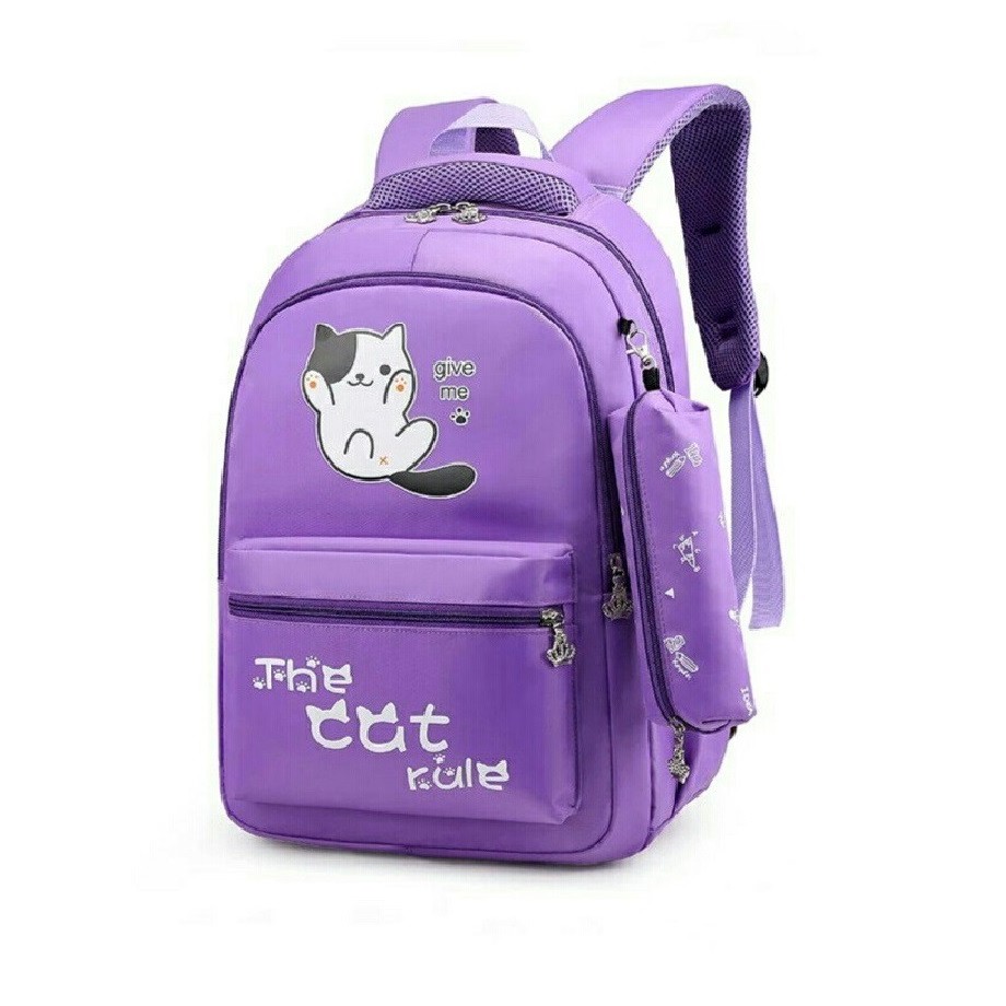 [COD] Tas Ransel Karakter Kucing Backpack Wanita Cewek Sekolah SD SMP Murah Kekinian Style Korea