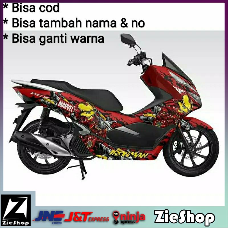 Decal pcx 150 full body Striping motor pcx 150 full motif superhero Sticker motor variasi terbaru