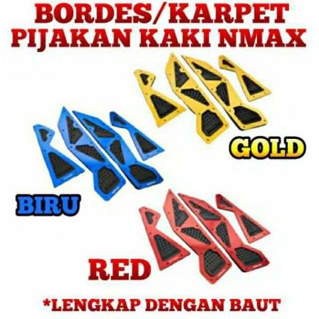 Bordes nmax/injakan kaki nmax/plat bordes nmax cnc - Nmax lama