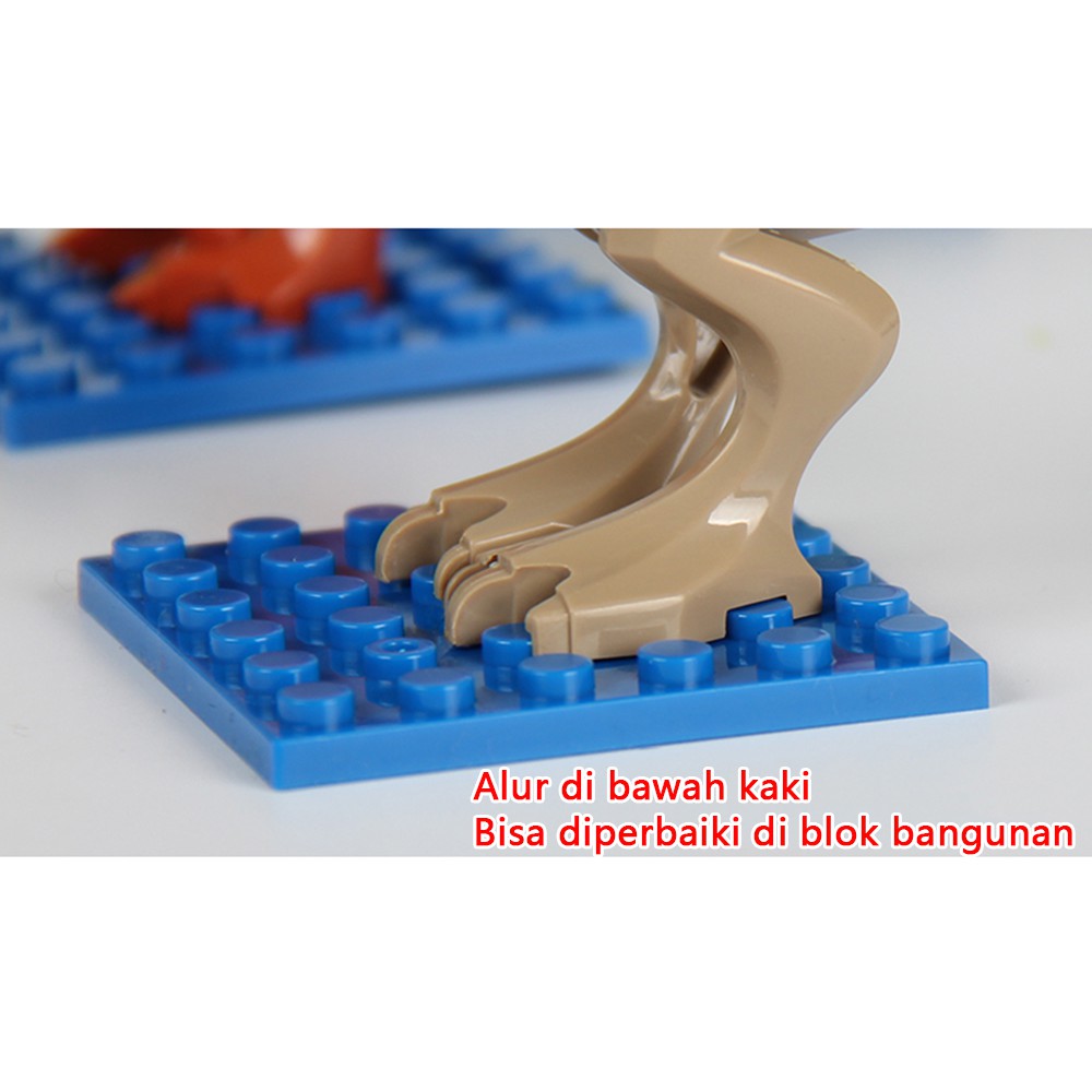 【Stok Baru】Mainan dinosaurus Jurassic balok mainan Pendidikan