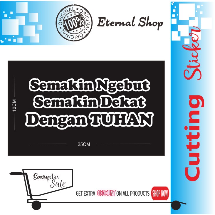 

CUTTING STICKER KATA-KATA KEREN UKURAN 25X10 CM