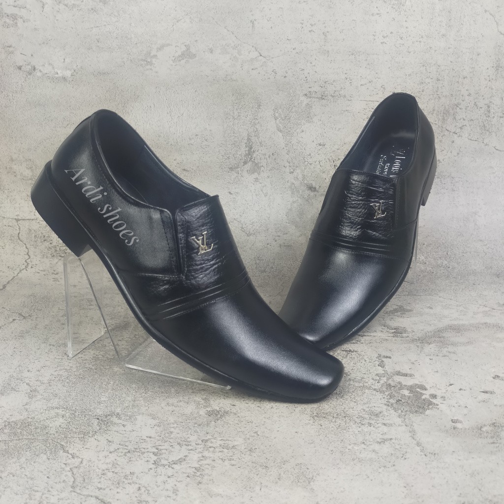 Sepatu Pantofel Kulit Sapi Asli Pantopel Kerja Cowok Sepatu Kantoran Pentofel Formal   073