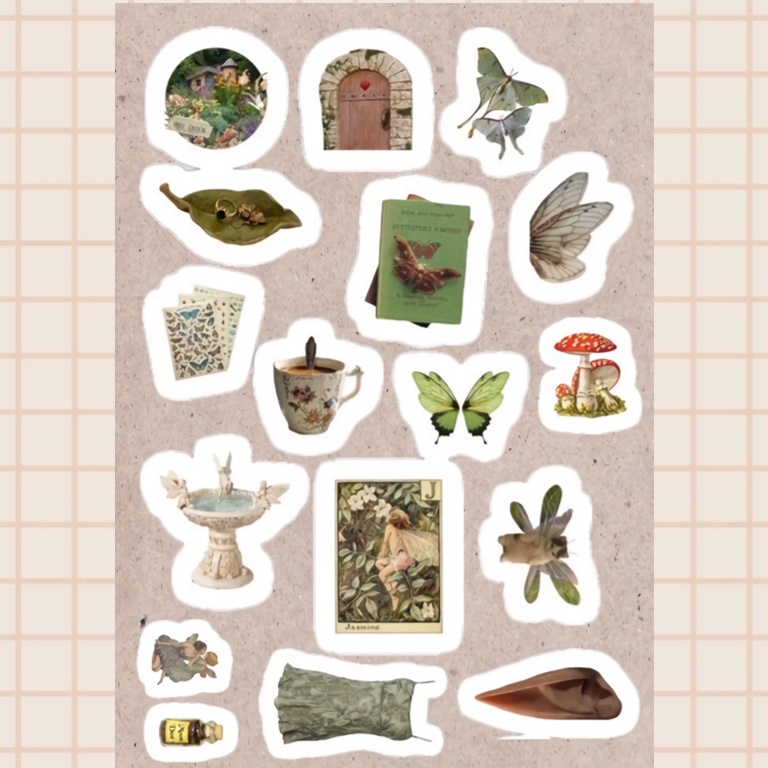 Scrapbook Jurnal Vintage Stickers 3 stiker scrapbook jurnal vintage aesthetic sticker-scrapbook 2