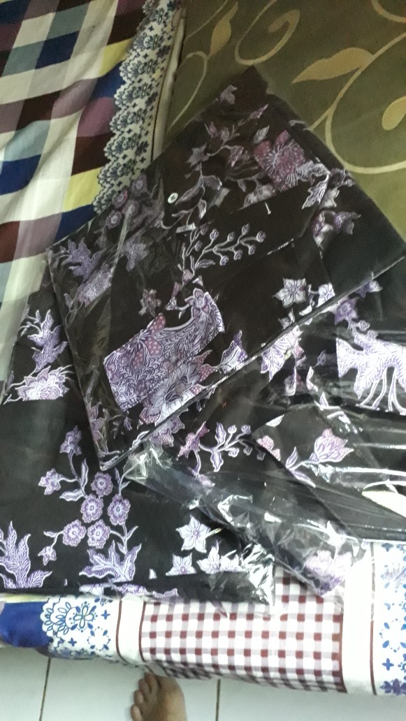 Batik Couple Keluarga Sania Ruffle Ori Ndoro Jowi Dnt Motif Cibulan Ungu