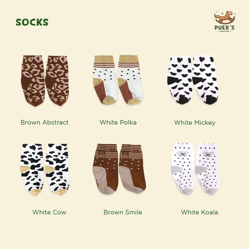 KAOS KAKI ANAK MOTIF COLLECTION PUER'S (SOCKS ANAK / KIDS SOCKS)