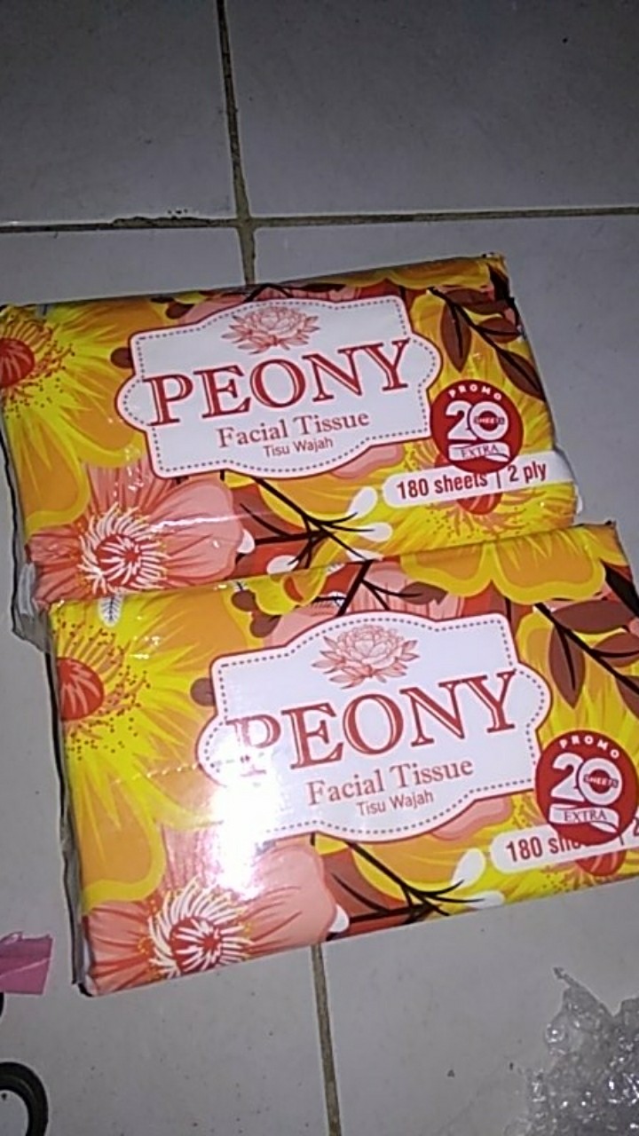 Tissue Wajah 2ply 180 Sheet Peony | Shasyastore_