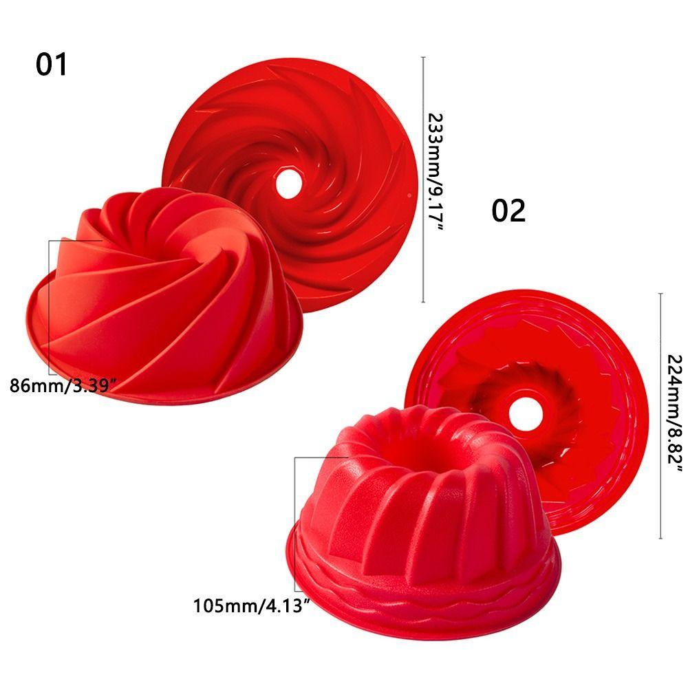 Solighter 3D Bulat Cyclone Spiral Baking Alat Dekorasi Kue Jelly Dome Mousse Molds