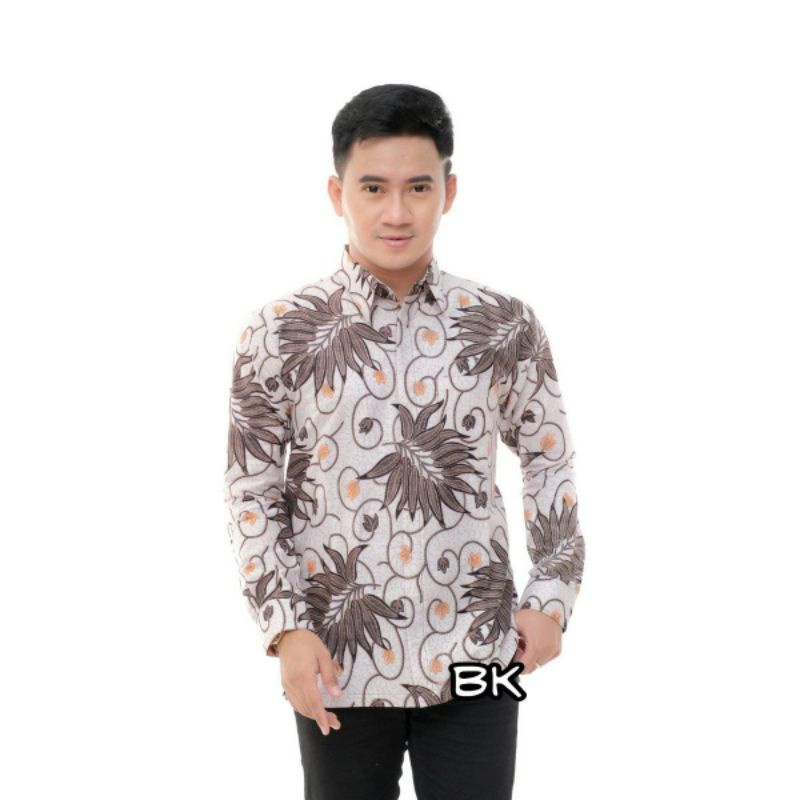 KEMEJA BATIK PRIA LENGAN PANJANG SIZE M L XL XXL BSWART BATIK PRIA MODEREN BATIK Kenongo temurah