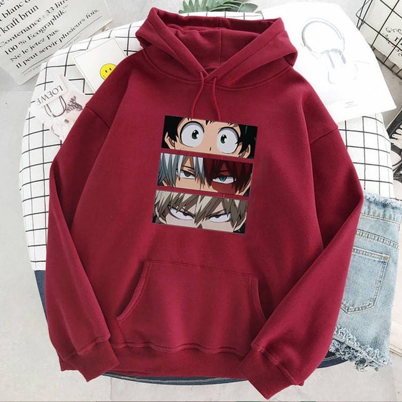 My Hero Jumper Hoodie II Sweater Hoodie My Hero  Anime II Harajuku Clothing ( Pria &amp; Wanita )