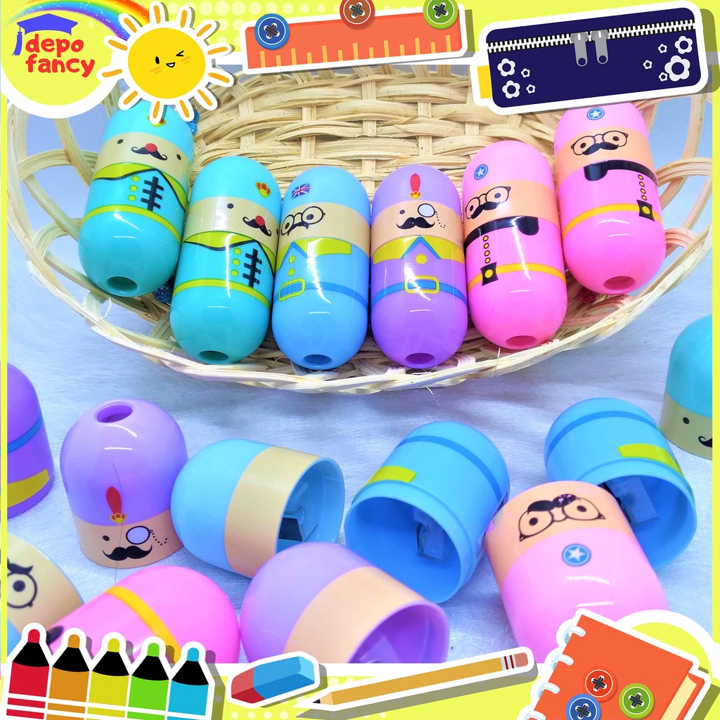 

[2 pcs] Rautan Pensil / Orotan Cantik / Sleper Tajam 1 Lubang DMS038 Boneka Telur