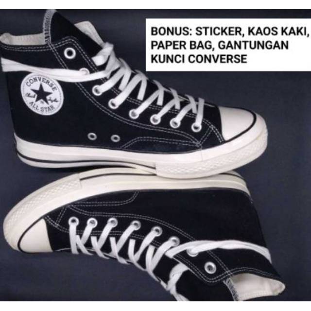 SEPATU CONVERSE 70S EGRET BLACK WHITE PREMIUM | Shopee