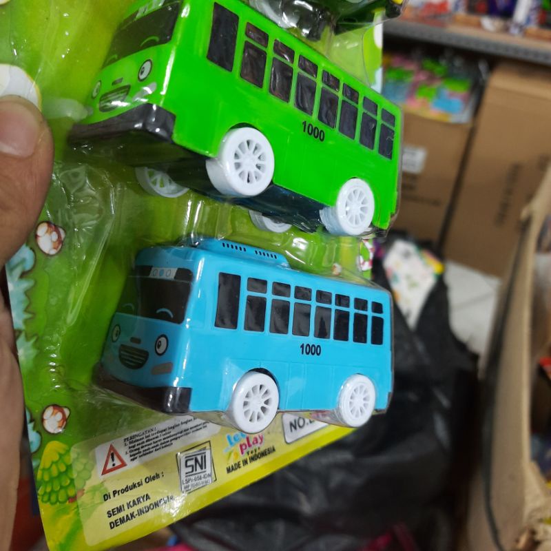 MAINAN ANAK BUS TOYA 1SET ISI 4PCS SUPER KEREN