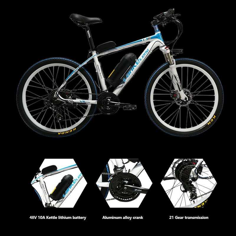 Lankeleisi Sepeda Elektrik MTB Smart Moped XINCHI 48V 10.4AH - T8-Black Blue