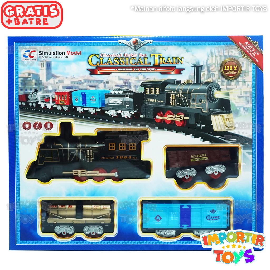 Mainan Rail King Kereta Api Asep BESAR + TRACK + MUSIK + LAMPU (IMPORT &amp; SNI)