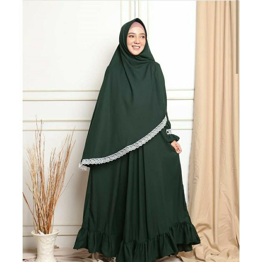 Gamis Lebaran 2024 Terbaru JM KHODIJAH SYAR'I ( GAMIS+HIJAB ) Bahan WALLYCREPE Gamis Syar'i Set Khim