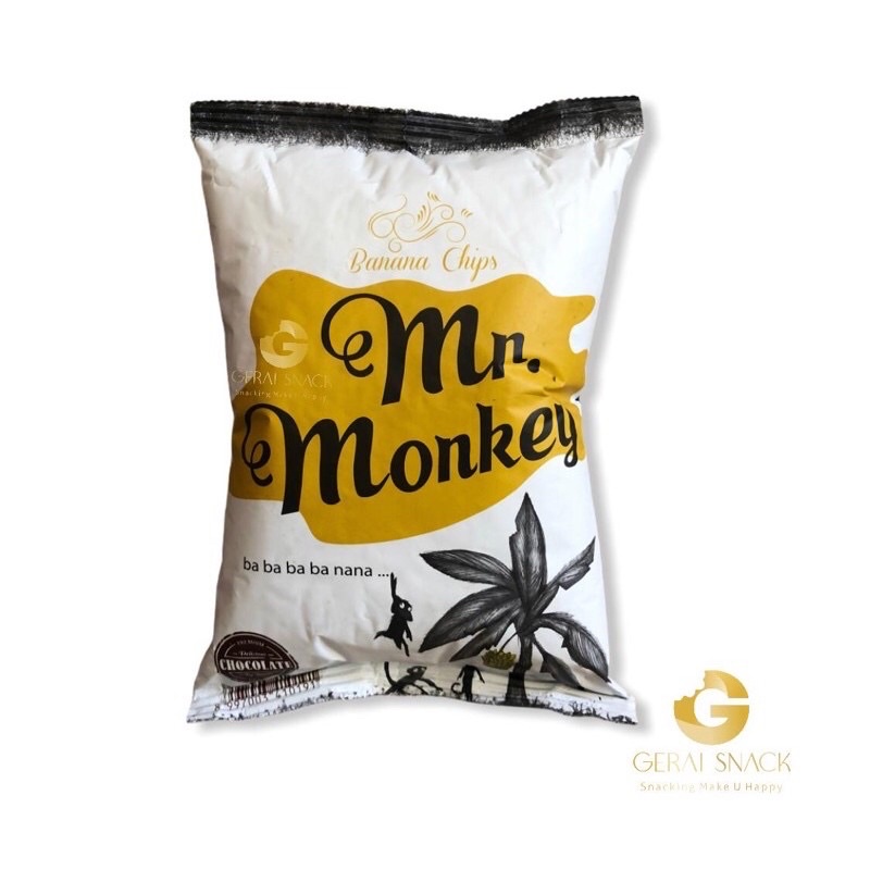 Mr Monkey Keripik Pisang Kepok Khas Lampung Taburan Bumbu Tebal Renyah 140 g