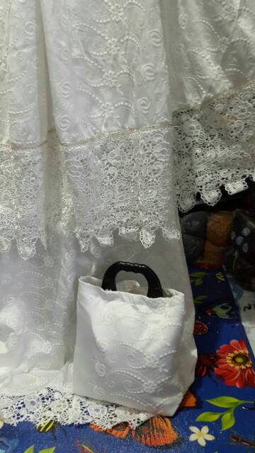 DISKON... Mukena prada sutra paris bordir renda keong | harga promo....!!! Langsung dari perajin