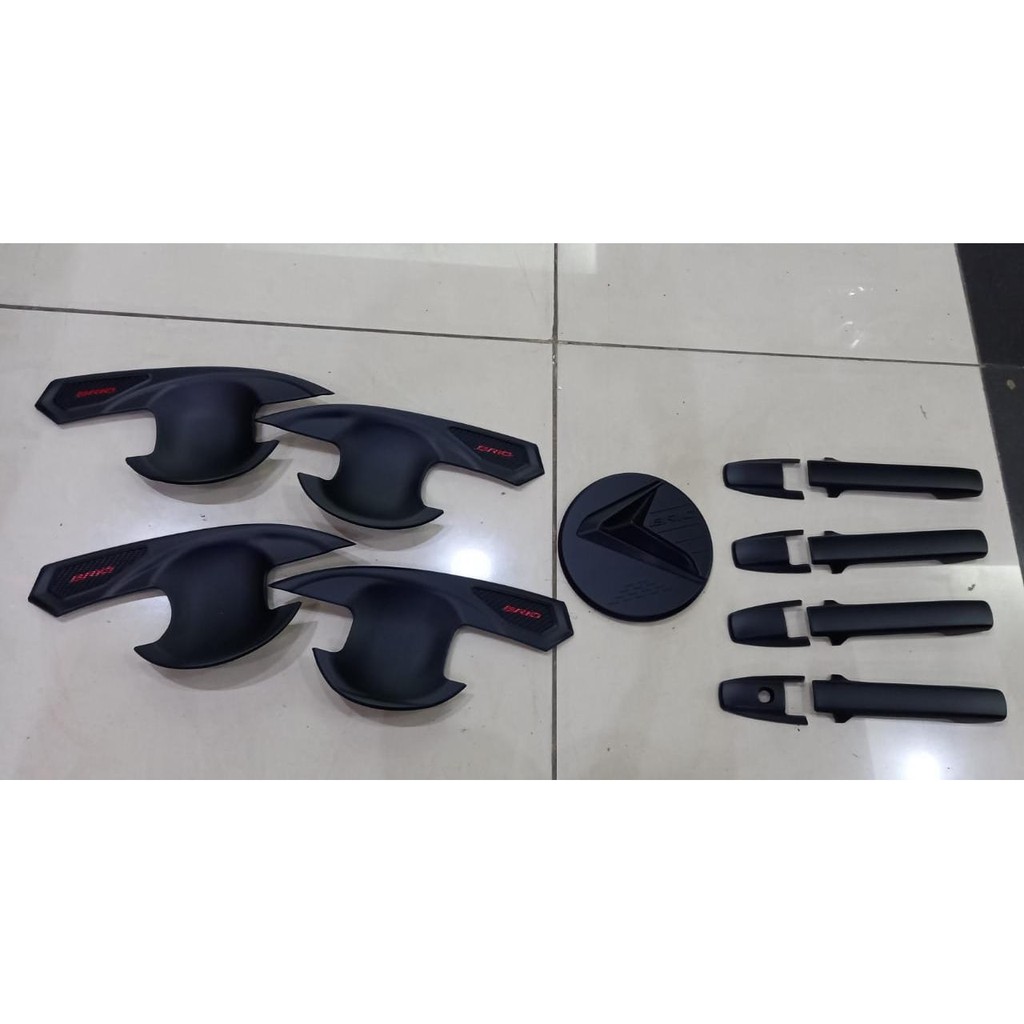 Paket outer handle tank cover Brio dan all new Brio hitam doff