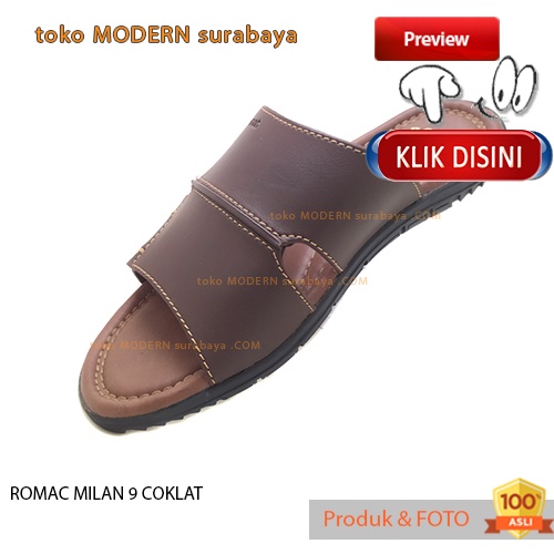 ROMAC MILAN 9 COKLAT sandal pria sandal casual slide