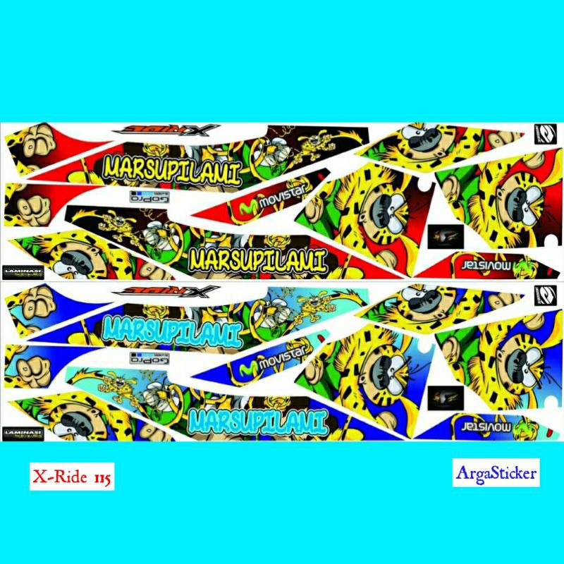 Stiker Motor X ride Striping  X ride 115 Variasi Yamaha Motor