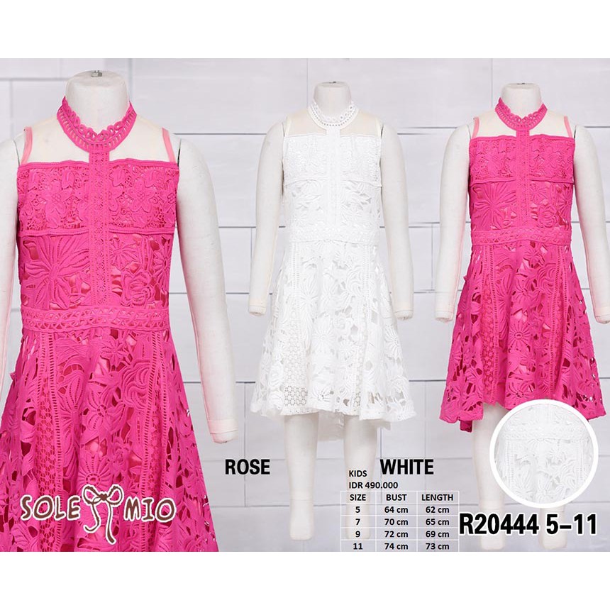 READY.. DRESS PESTA PARTY BRUKAT ANAK GIRLS PEREMPUAN COUPLE MOMS KIDS IMPORT SOLEMIO R20444