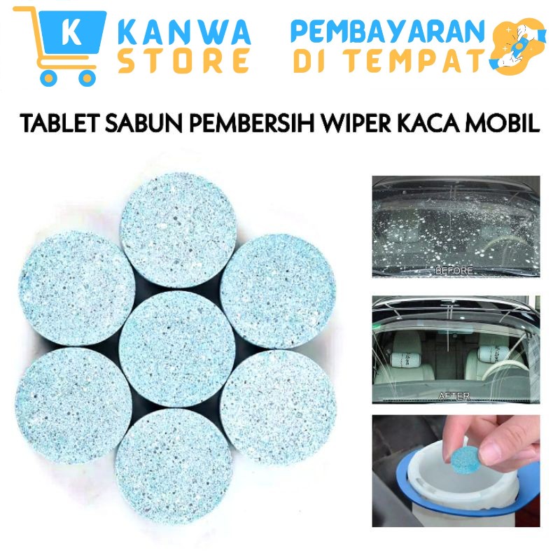 Tablet Sabun Pembersih Kaca Wiper Mobil Toilet Jendela Rumah Glass
