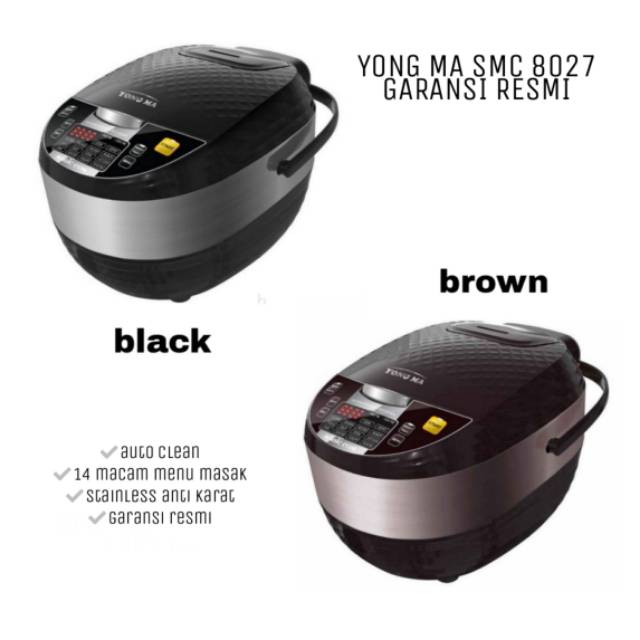 YONG MA SMC 8027 - Digital Rice Cooker (2L) Magic Com GARANSI RESMI - SMC-8027 - YMC801 - YMC-801
