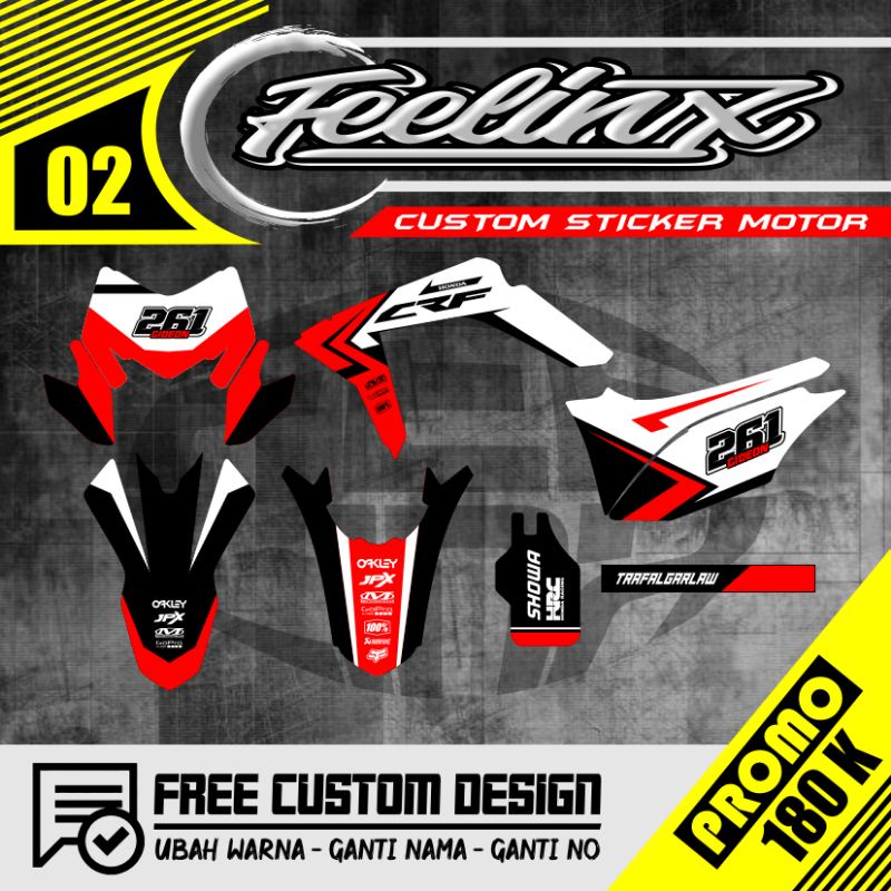 DECAL CRF 150 MERAH PUTIH