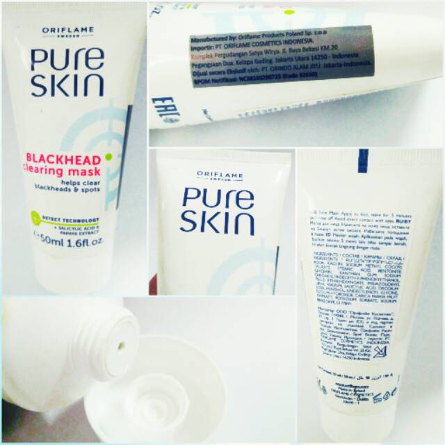 PURE SKIN BLACKHEAD Clraring Mask ny Oriflame