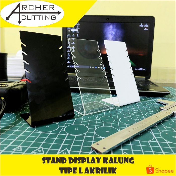 STAND DISPLAY KALUNG DUDUKAN KALUNG NECKLE HOLDER AKRILIK