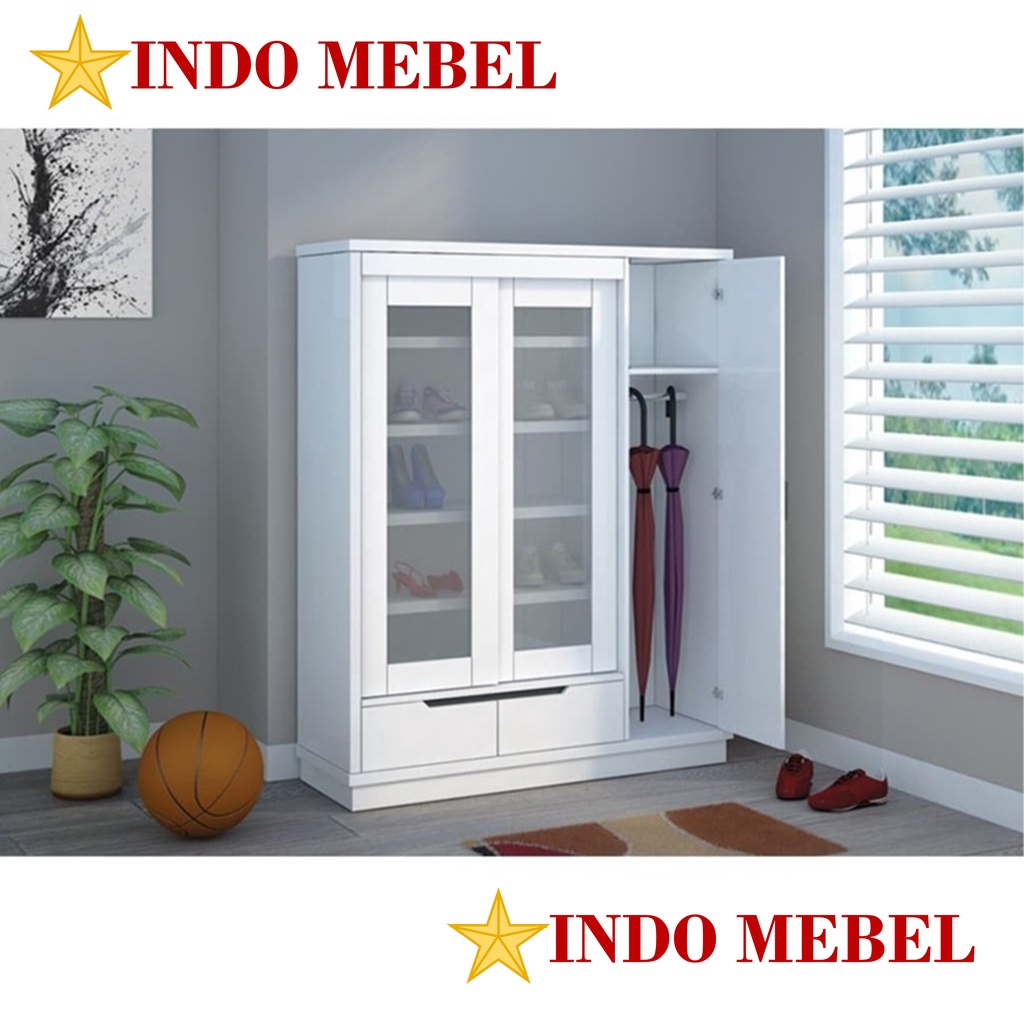 Tempat / Lemari / cabinet / Rak Sepatu Siantano putih minimalis RS 605 READY MAKASSAR PROMO