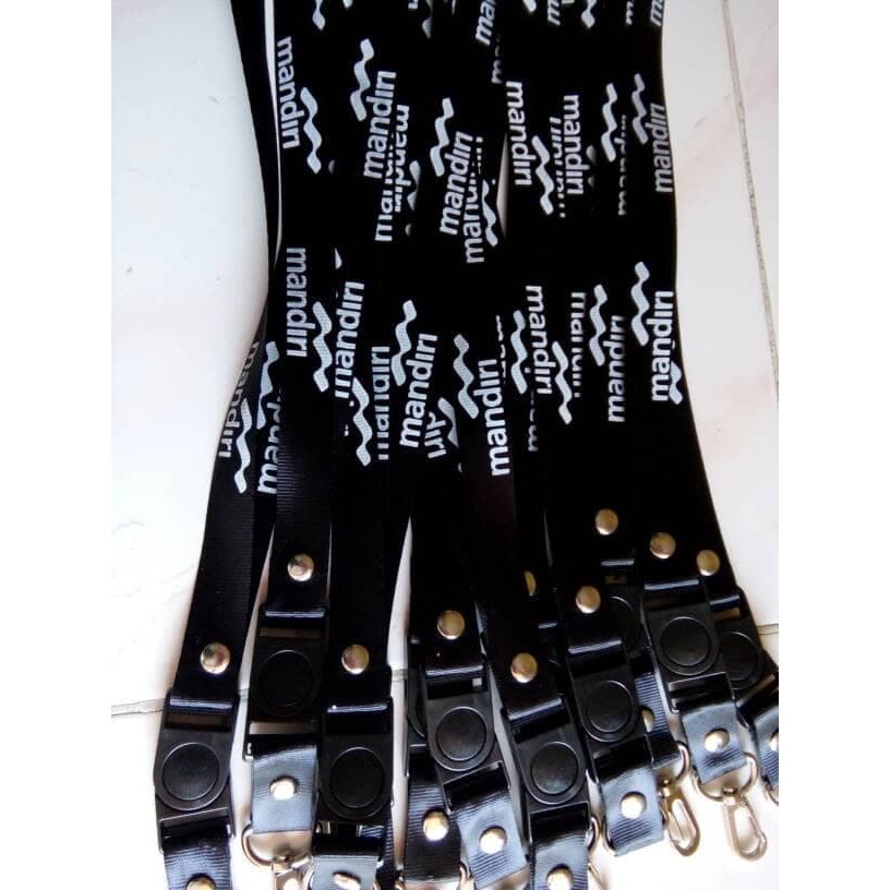 

Tali ID Card Mandiri Lanyard siap kirim satuan