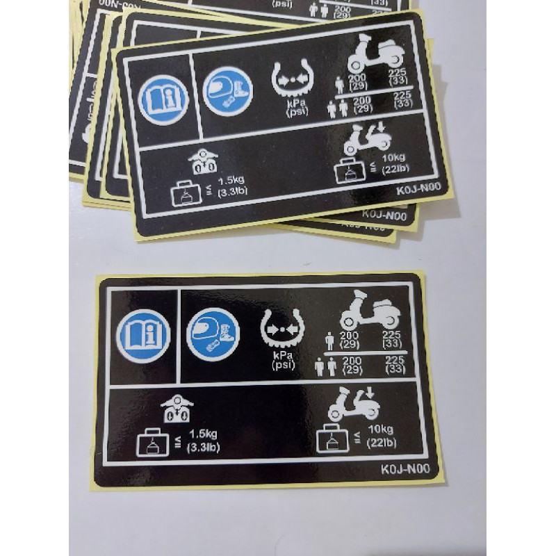 STICKER WARNING PERINGATAN HONDA BEAT PCX SCOOPY NEW