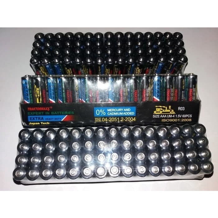 1 Karton (1200pc) Baterai Traktormaxx / Dynamax Eco Black Size AA / A2