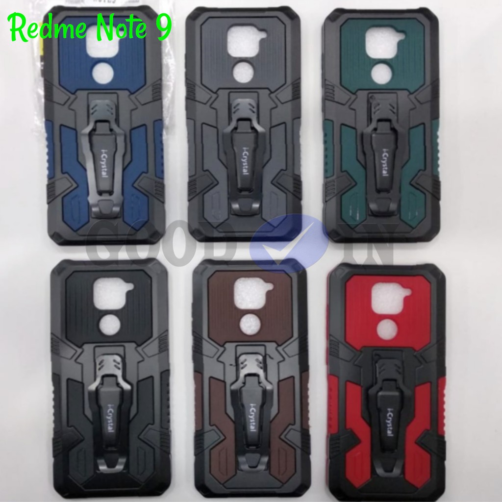 Case Redmi Note 9 - Case Robot Standing + Jepit Pinggang - Case Robot