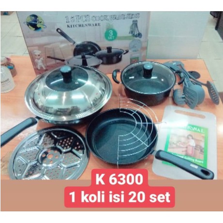 PANCI SET COOKWARE SET 15PCS KJ6300