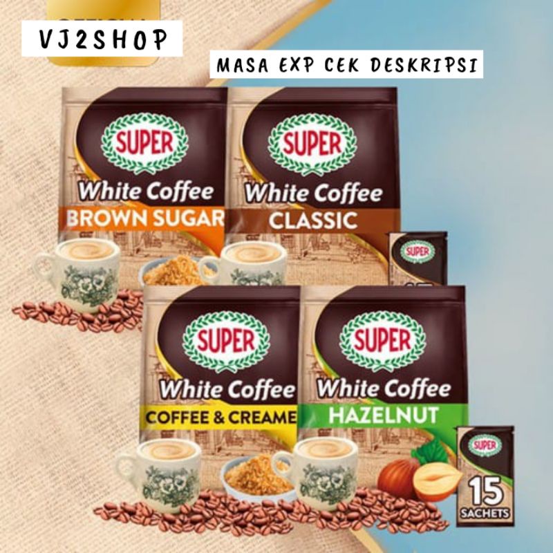 

Super White Coffee Charcoal Roasted 3in1 Brown Sugar/Classic/Hazelnut/Coffee & Creamer
