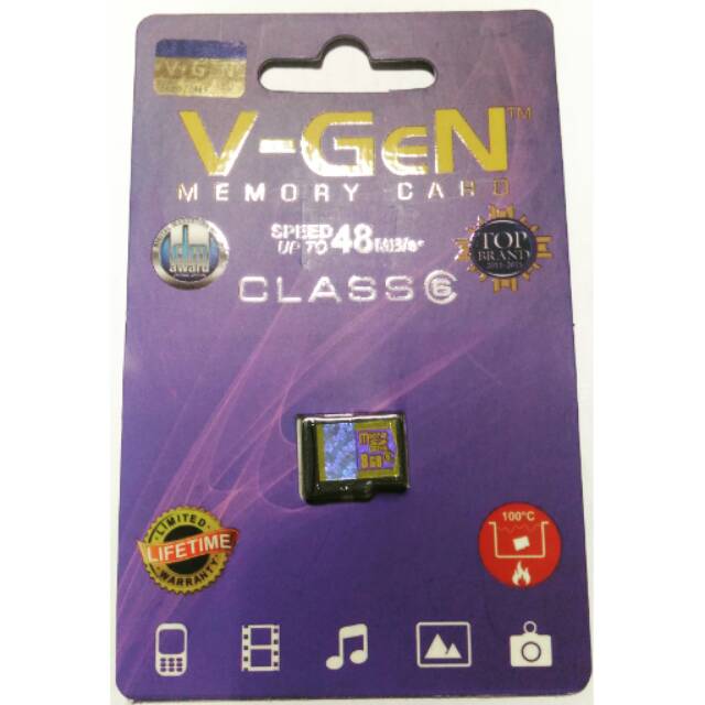 Memory Vgen Micro sd 8 gb class 6 / Memori V gen 8gb