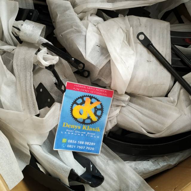 Spakbor depan belakang jialing kancil warna hitam NOS