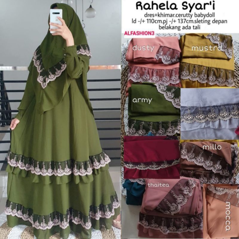 RAHELA SYARI ORIGINAL // PREMIUM // GROSIR TANGAN PERTAMA TERMURAH