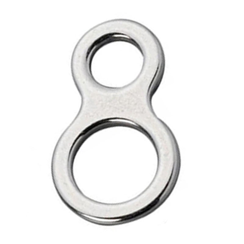 10pcs Ring Konektor Kail Pancing Bentuk Angka 8 Bahan Stainless Steel