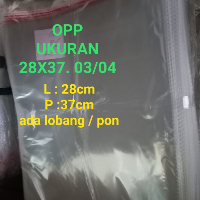 

Ginger- PLASTIK OPP 28X37. 03 & 04.(JUAL PER 500.LEMBAR) - 28x37.03